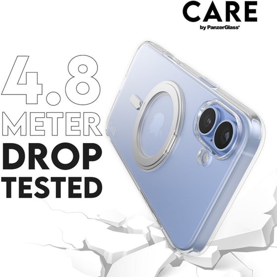 Θήκη Apple iPhone 16 Plus - PanzerGlass MagSafe Kickstand Case - Transparent with Black Stand image 5