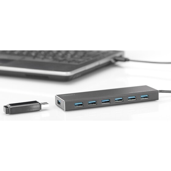 Digitus DA-70241-1 USB Hub 7-Port USB 3.0 συμβατό με USB-A image 6