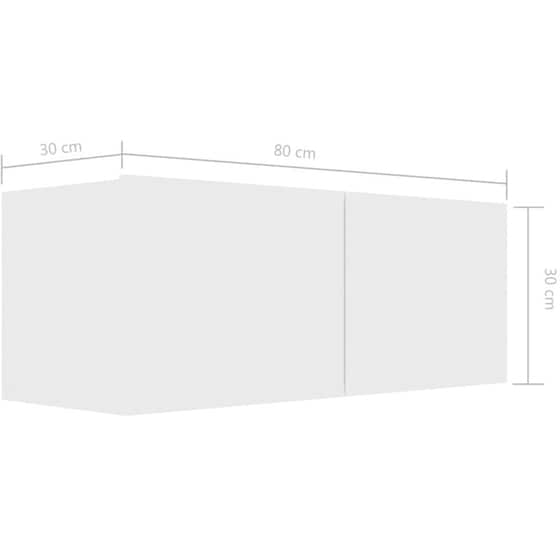 Έπιπλο Τηλεόρασης VidaXL από Μοριοσανίδα 80x30x30cm - Λευκό image 9