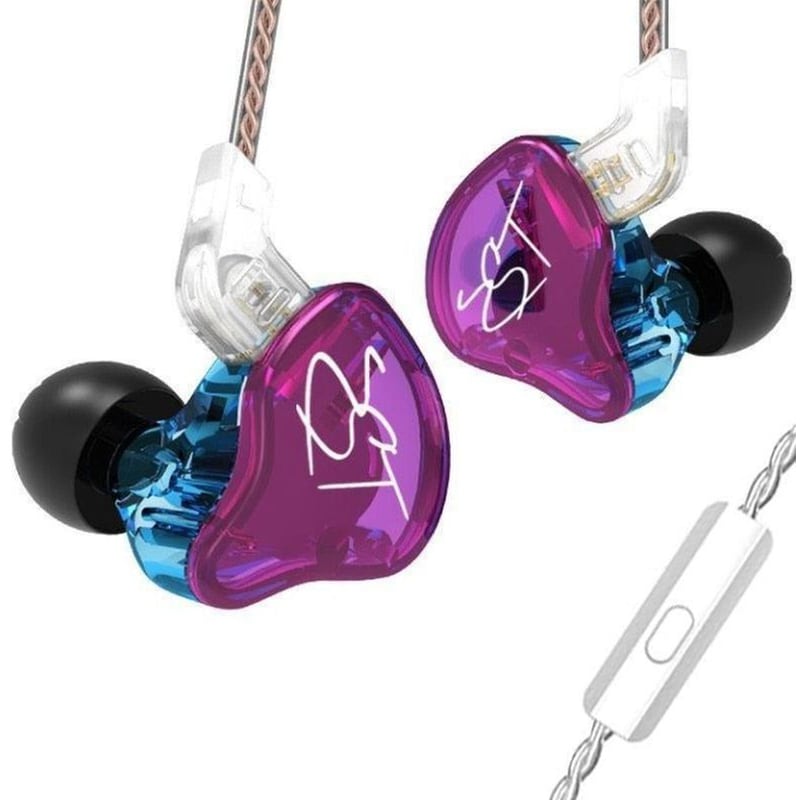 Ακουστικά Handsfree KZ ZST With Mic Jack 3.5mm - Purple