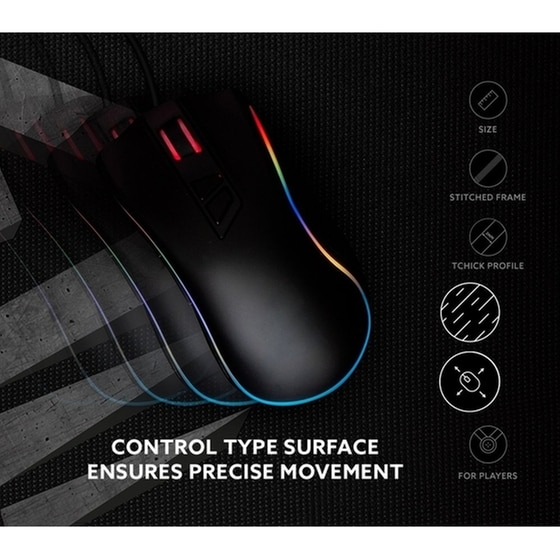 Savio Precision Control Gaming Mouse Pad XL 700 mm - Black image 5