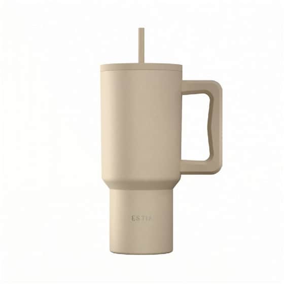 Κούπα Θερμός Με Λαβή & Καλαμάκι Estia Save The Aegean Tumbler Dune 900ml image 0