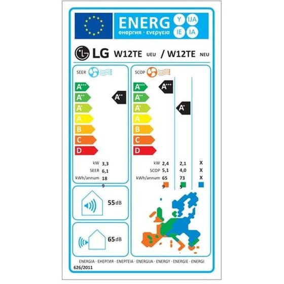 LG DUALCOOL Libero W12TE-NEU/UEU Κλιματιστικό Inverter 12.000 BTU A++/A+++ image 4