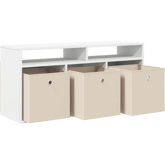 Έπιπλο Τηλεόρασης VidaXL με Συρτάρι 102 x 32 x 48,5 cm - Λευκό image 4