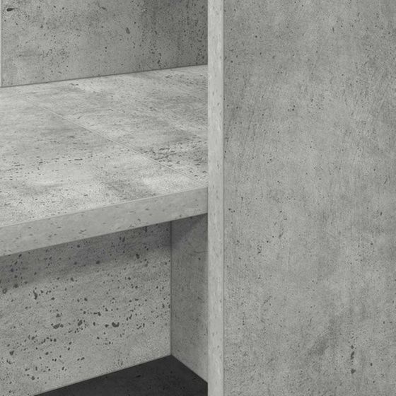 Γραφείο VidaXL από Επεξεργασμένο Ξύλο 122x67x145 cm - Γκρι Σκυροδέματος image 6