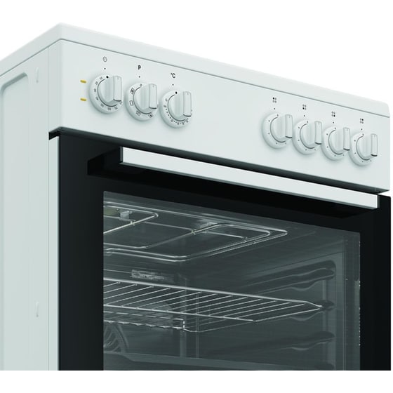 INDESIT I6V5PMW 66 Lt Λευκό Ηλεκτρική Κουζίνα Κεραμική image 4