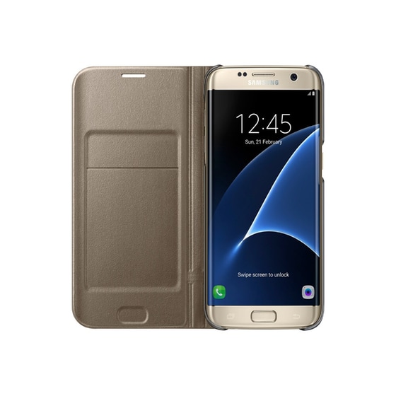 Θήκη Samsung Galaxy S7 Edge - Samsung LED Cover - Χρυσό image 2