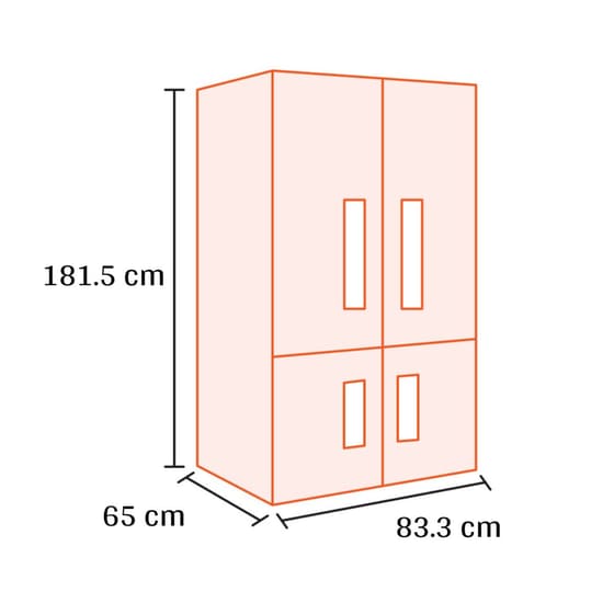 CANDY CFQQ5T817EWPS Total No Frost 463 Lt Ασημί Ψυγείο Ντουλάπα image 1