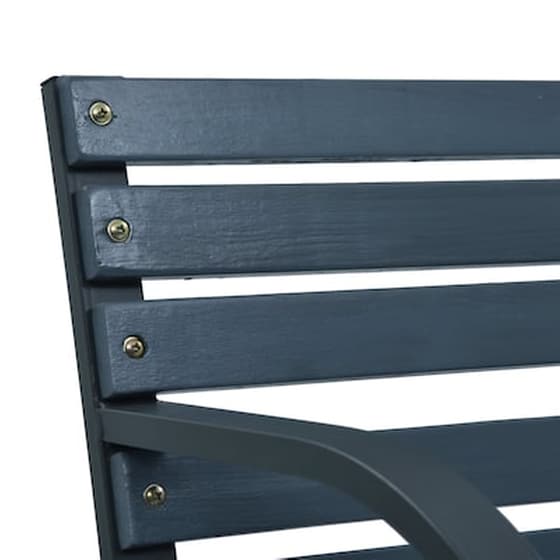 Παγκάκι Κήπου VidaXL από Ξύλο & Ατσάλι 120x59x76 cm - Γκρι image 5