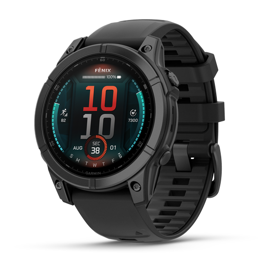 Smartwatch Garmin Fenix E 47mm - Slate Gray Steel with Black Silicone Band image 1
