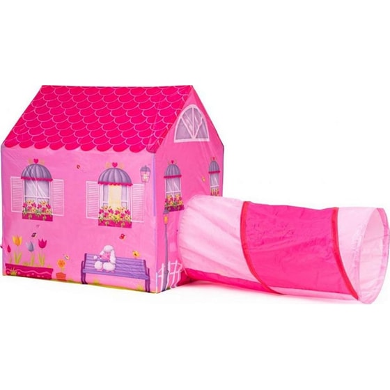 Παιδική Σκηνή Aria Trade Σχήμα Σπιτάκι Με Τούνελ image 0