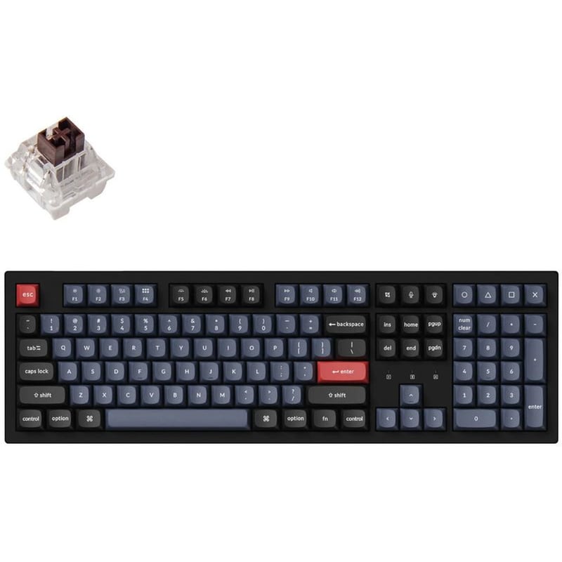 KEYCHRON Keychron K10PH3 Gaming Ασύρματο Μηχανικό Πληκτρολόγιο RGB Μαύρο (US)