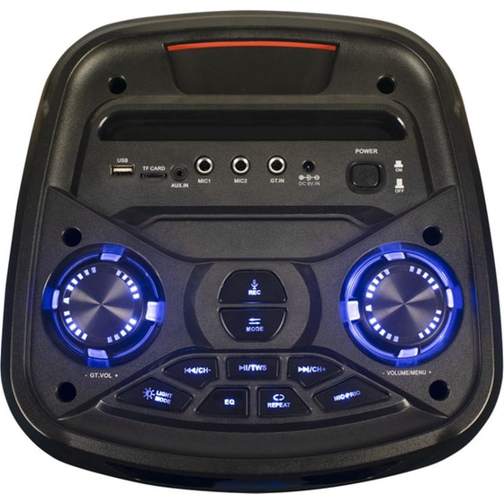 Party Speaker Crystal Audio PRT-16 TWS 120W Karaoke με Ασύρματo Μικρόφωνo - Μαύρο image 5