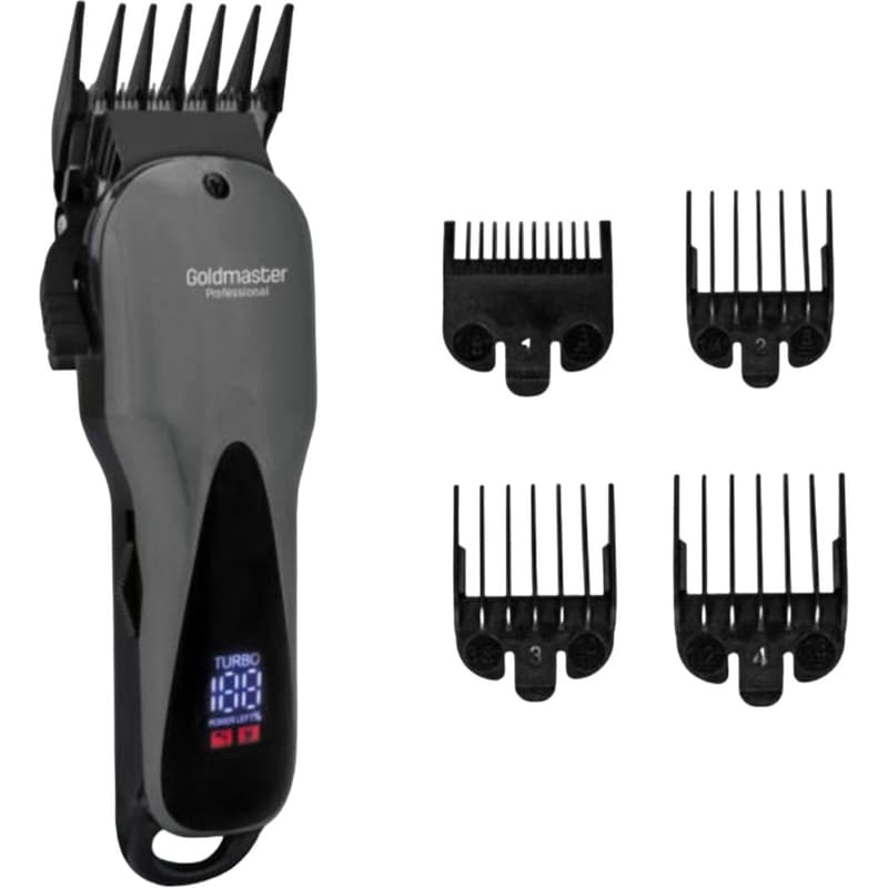 GOLDMASTER Κουρευτική Μηχανή GOLDMASTER ARISTA GM-8134 με 4 Χτενάκια Επαναφορτιζόμενη