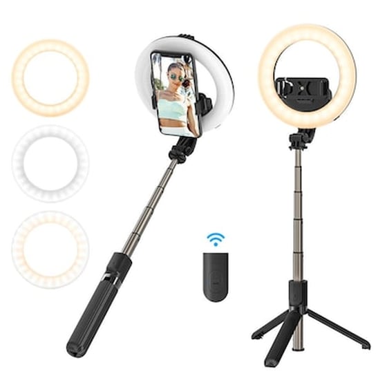 Selfie Stick / Tripod 3in1 Blitzwolf Bw-bs8 Pro With Led Ring image 0