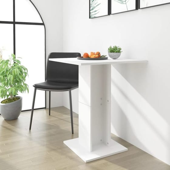 Τραπέζι Vidaxl Bistro από Μοριοσανίδα Λευκό 60x60x75 cm - Λευκό image 1