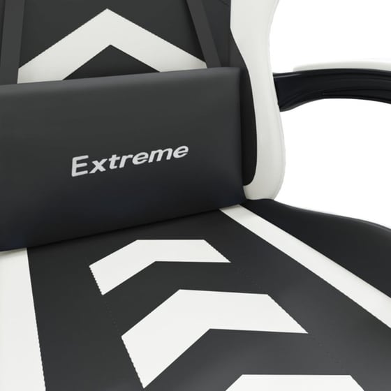 Καρέκλα Gaming VIDAXL 349608 με Υποπόδιο από Τεχνητό Δέρμα - Λευκή image 11