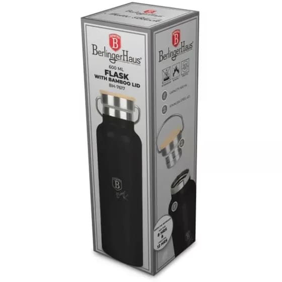 Μπουκάλι Θερμός Berlinger Haus Ανοξείδωτο Matte Black 600ml image 6