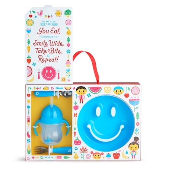 Munchkin Παιδικό Σετ Φαγητού 4 Τμχbe Happy Toddler Dining Set Blue 051873 image 1