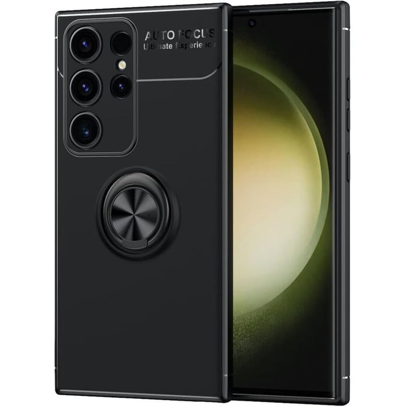 Θήκη Samsung Galaxy S24 Ultra - Ancus Autofocus Shock Proof με Ring Holder - Μαύρο