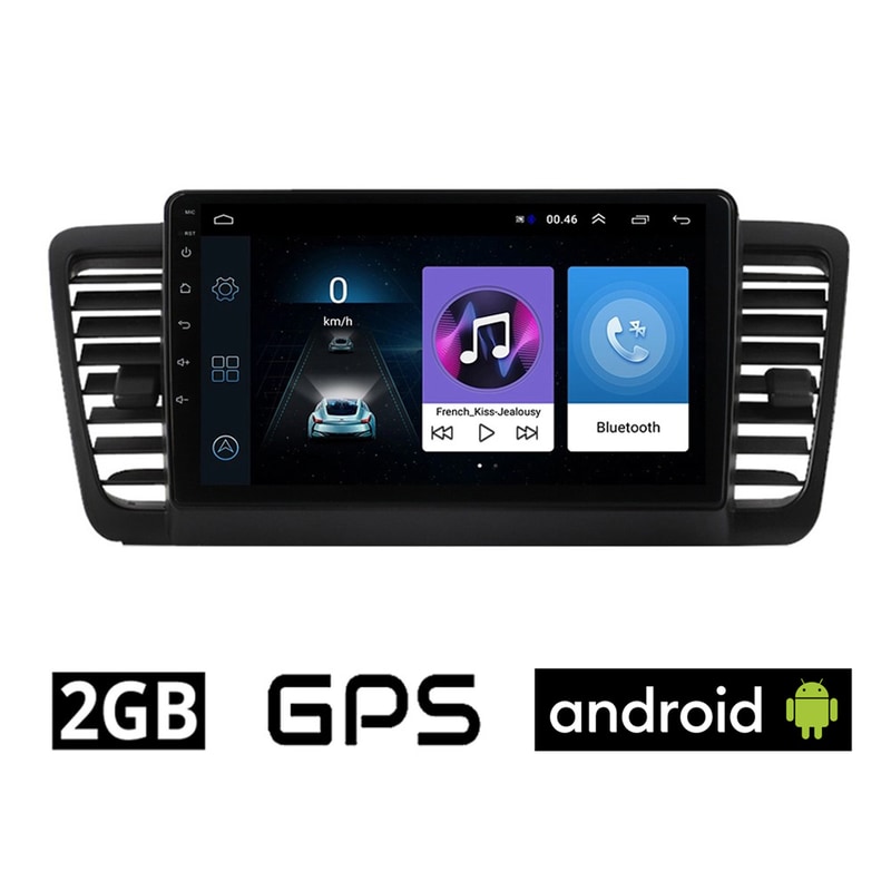 Ηχοσύστημα ΟΕΜ με Οθόνη Αφής 9 Android, GPS, Wi-Fi, Bluetooth - 2GB/16GB για SUBARU LEGACY (2002 - 2008) - Μαύρο