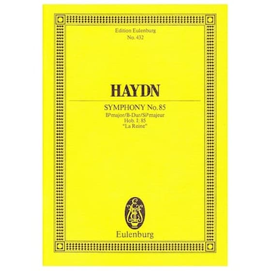 Βιβλίο Για Σύνολα Editions Eulenburg Haydn - Symphony Nr.85 In Bb Major ''la Reine'' [pocket Score] image 1