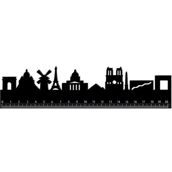 Χάρακας Legami Follow The Skyline Paris 20 cm image 0