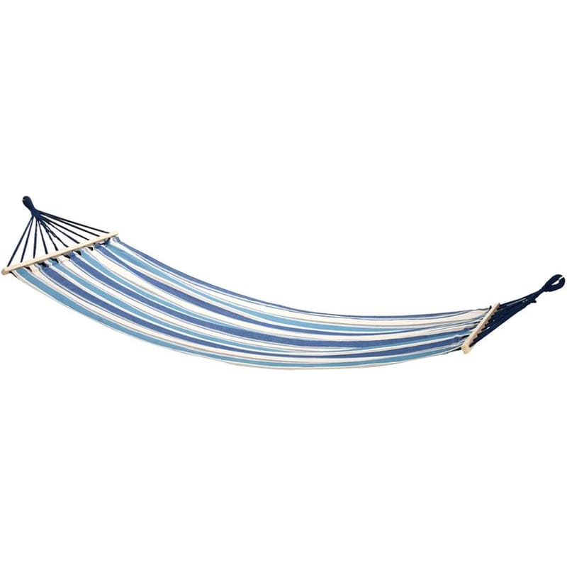 SPITISHOP Αιώρα Αλεξίπτωτο Κρεμαστή Spitishop από Ύφασμα/Ξύλο 80x200cm - Μπλε/Λευκή