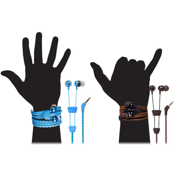 Handsfree Ακουστικά Wraps Premium Leather Μαύρα image 2