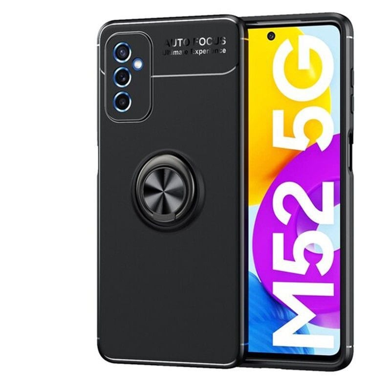 Θήκη Samsung Galaxy M52 5G - Ancus AutoFocus Shockproof με Ring Holder - Black