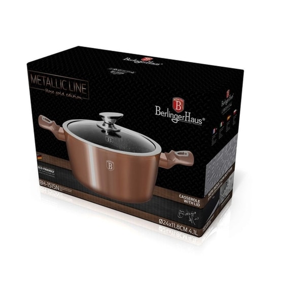 Κατσαρόλα BERLINGER HAUS BH-1515N 24 cm 4 L Rose Gold image 3