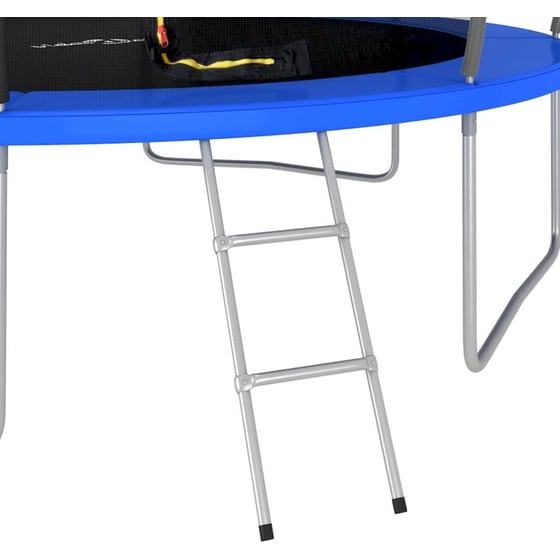 VidaXL Σετ Τραμπολίνου Στρογγυλό 366x80cm για έως 150kg - Μαύρο/ Γκρι/ Μπλε image 4
