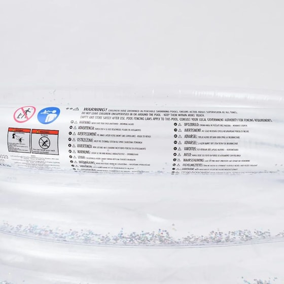Φουσκωτή Οικογενειακή Πισίνα SUNNYLiFE Glitter 377Lt - Διαφανή image 2