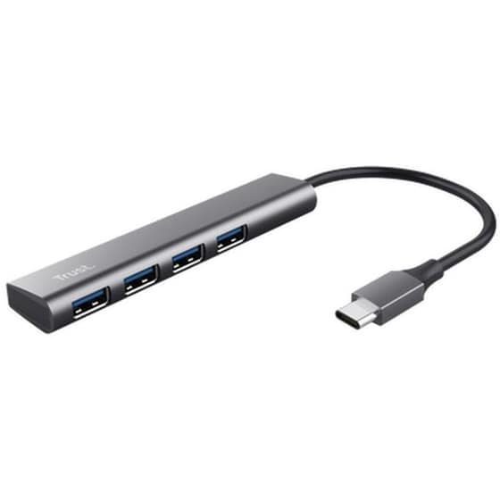 USB Hub Trust Halyx 24948 USB 3.2 Type-C με 4 θύρες - Ασημί image 0