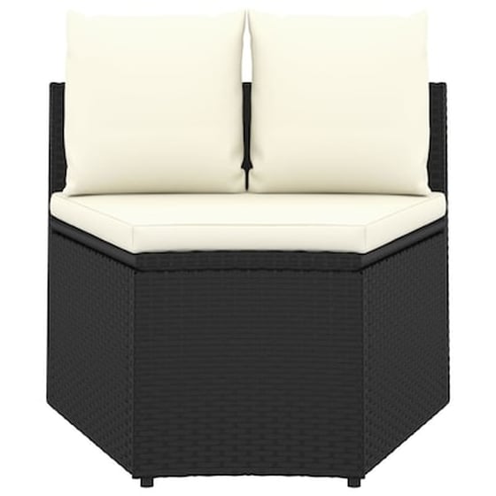 Σετ Σαλόνι Κήπου Vidaxl από Ρατάν με Μαξιλάρια 7 Τμχ - Λευκό image 4