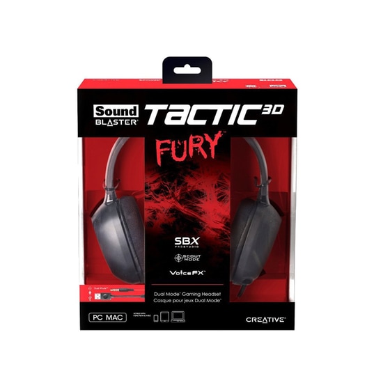 Creative Sound Blaster Tactic3D Fury - Gaming Headset - Μαύρο image 2