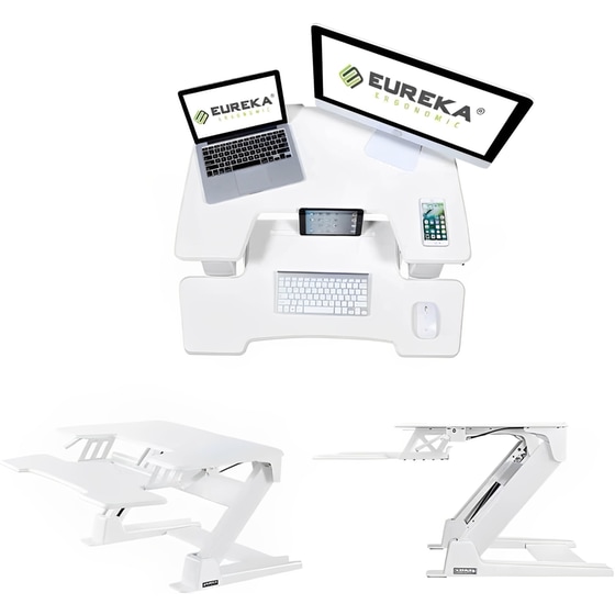 Γραφείο Gaming Eureka Ergonomic από MDF 90x81.5cm - Λευκό image 1