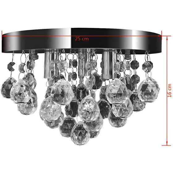 Vidaxl Πολυέλαιος Κρεμαστός Με Κρύσταλλα Χρωμίου image 1