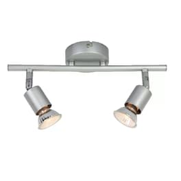 Σποτ Δίφωτο Aca Μεταλλικό 31x16.4 cm - Ασημί