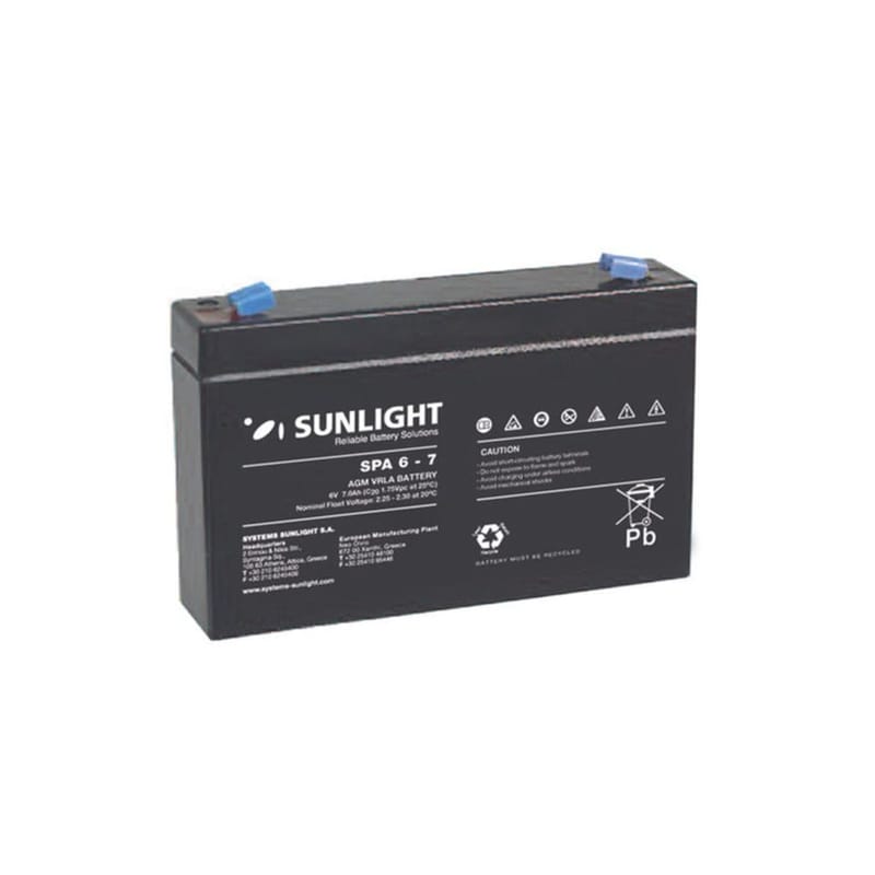 SUNLIGHT Sunlight Μπαταρία VRLA SPA6 6V 1τμχ