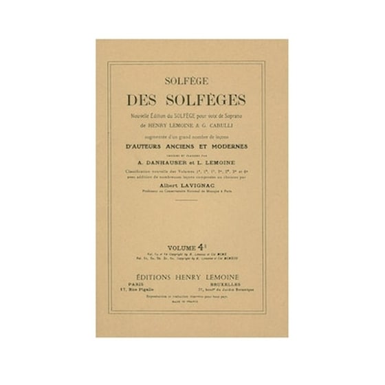 Solfege Des Solfeges, Vol.4b image 0