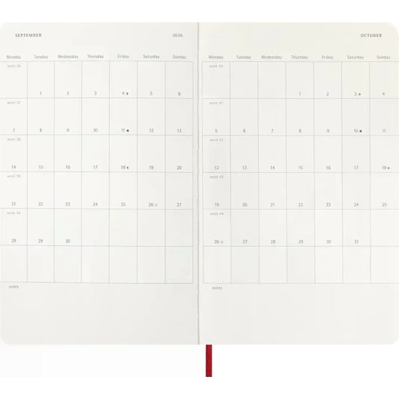 Ημερολόγιο Ημερήσιο Moleskine 2026 12Μ Large Scarlet Red Soft image 4