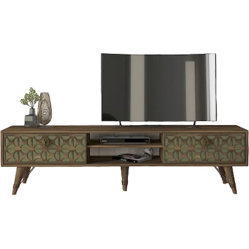 24MALL Έπιπλο Τηλεόρασης Puglia από Μοριοσανίδα 180x29.5x46.2 cm - Καρυδί