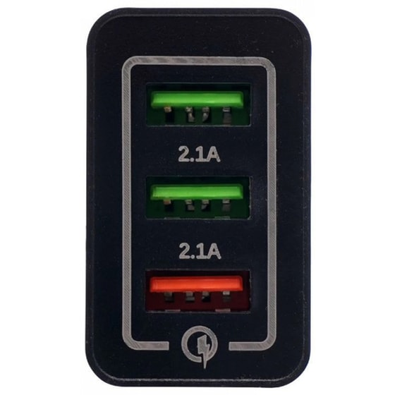 Φορτιστής Πρίζας Kraft&Dele KD-1236 2x USB 2.1A/ 1x USB QC 3.0 image 1