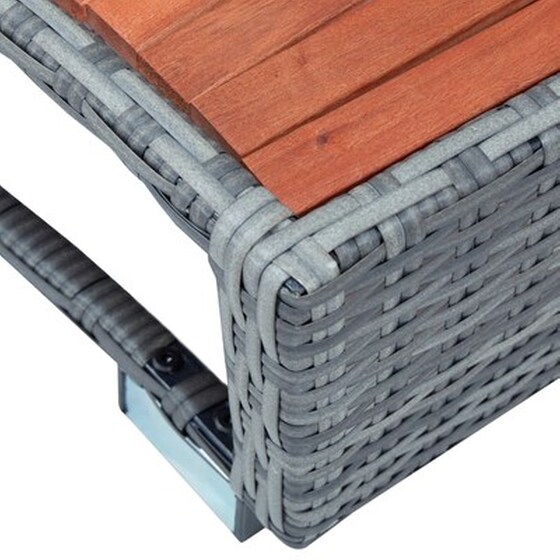 Vidaxl Σκαλοπάτι Για Σπα Γκρι 92 X 45 X 25 Εκ. Από Συνθετικό Ρατάν image 5