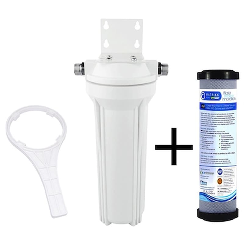 QWATERFILTERS Φίλτρο Κάτω Πάγκου 1/2 Λευκό + Matrikx Pb1 0,5 Micron