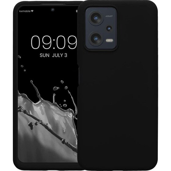 Θήκη Xiaomi Redmi Note 12 5G / Poco X5 - Kwmobile Flexible Rubber Cover F11 - Μαύρο image 0