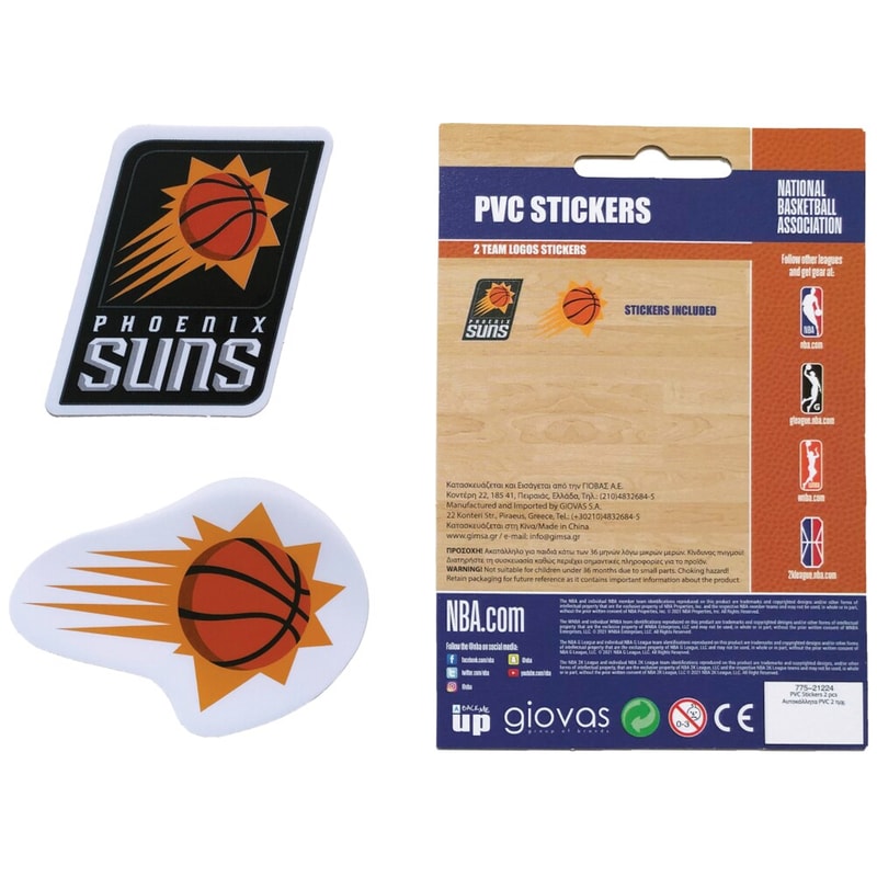 GIM Αυτοκόλλητα NBA PVC Logos - Phoenix Suns