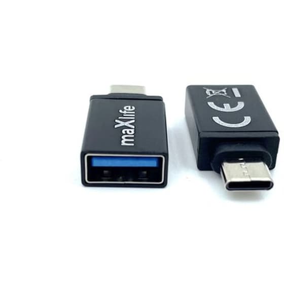 Αντάπτορας Maxlife USB-A 3.0 σε USB-C - Γκρι image 0
