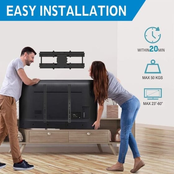 Βάση Τηλεόρασης Επιτοίχια Axred AXRVENUS2360 Μονού Βραχίονα 23”- 60” έως 50kg image 5